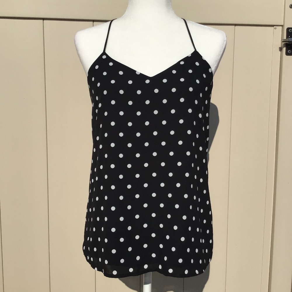 Express polka dot sleeveless top